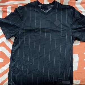 Jordan Men's Black Striped Jersey Tee